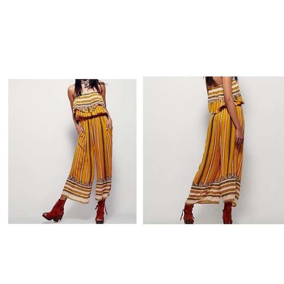 Free People Simone Flounce One-Piece Jumpsuit Size Small - Picture 1 of 9